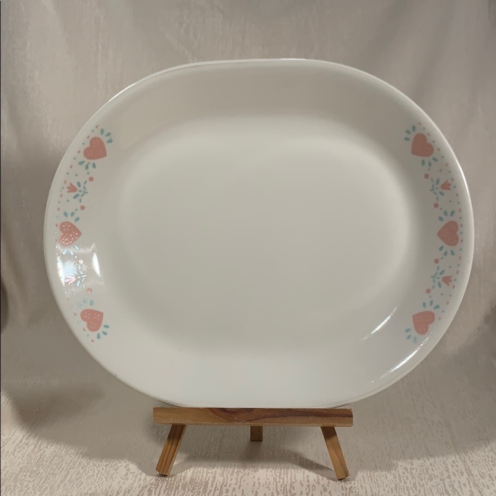 Corelle Forever Yours Hearts & Flowers 12” Platter